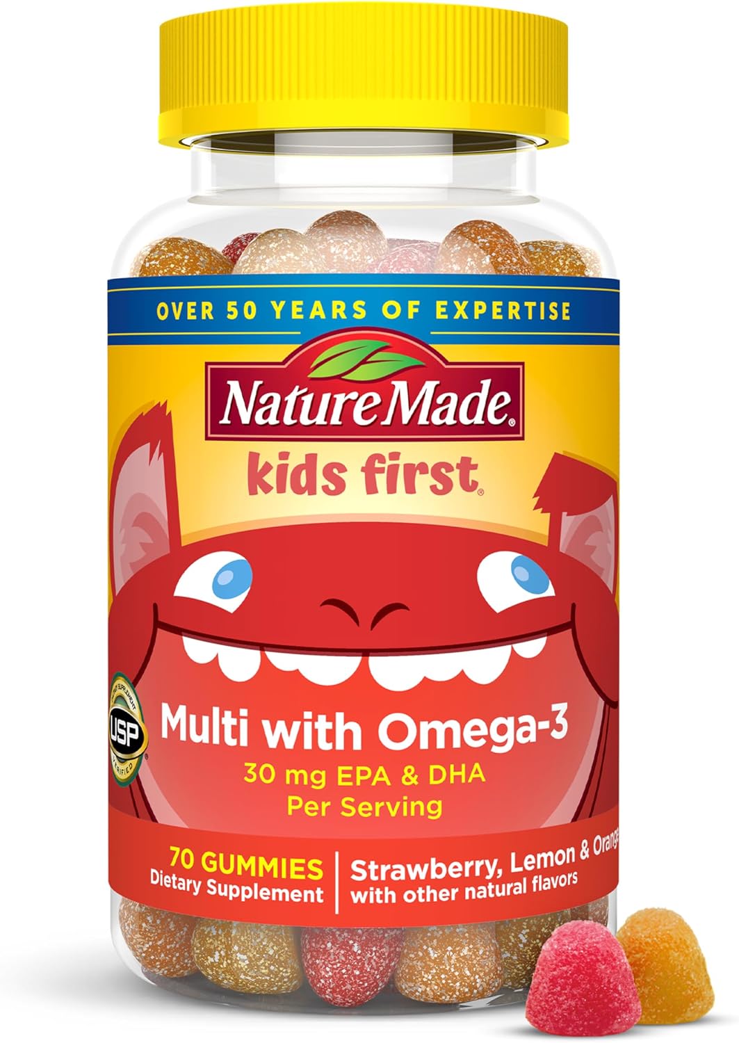 Nature Made Kids First Multivitamin with Omega-3 - 70 Gummies - görsel 1
