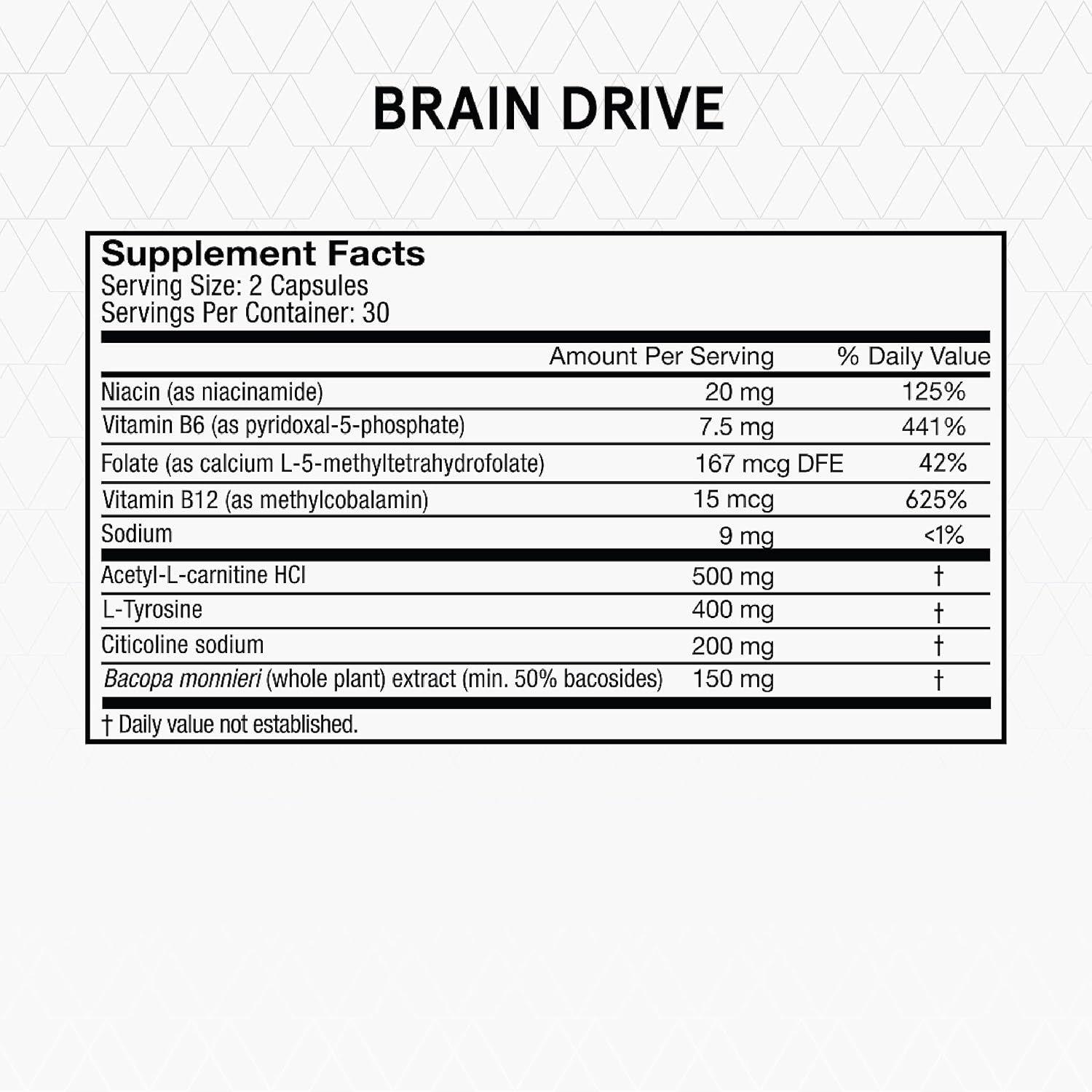 Momentous Brain Drive Nootropic Supplement – Memory & Focus Support, NSF Certified, 30 Servings - görsel 2