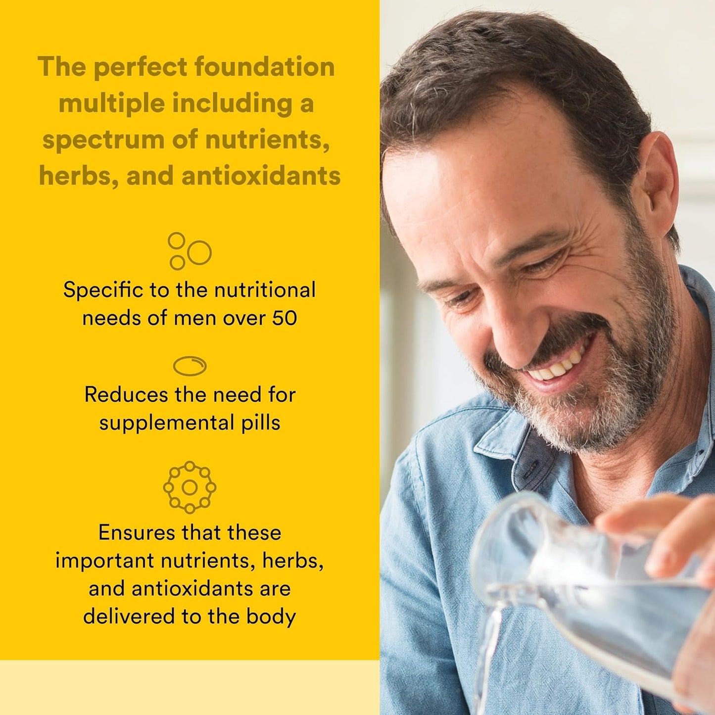 Natural Factors Men's 50+ MultiStart Daily Multivitamin - görsel 2