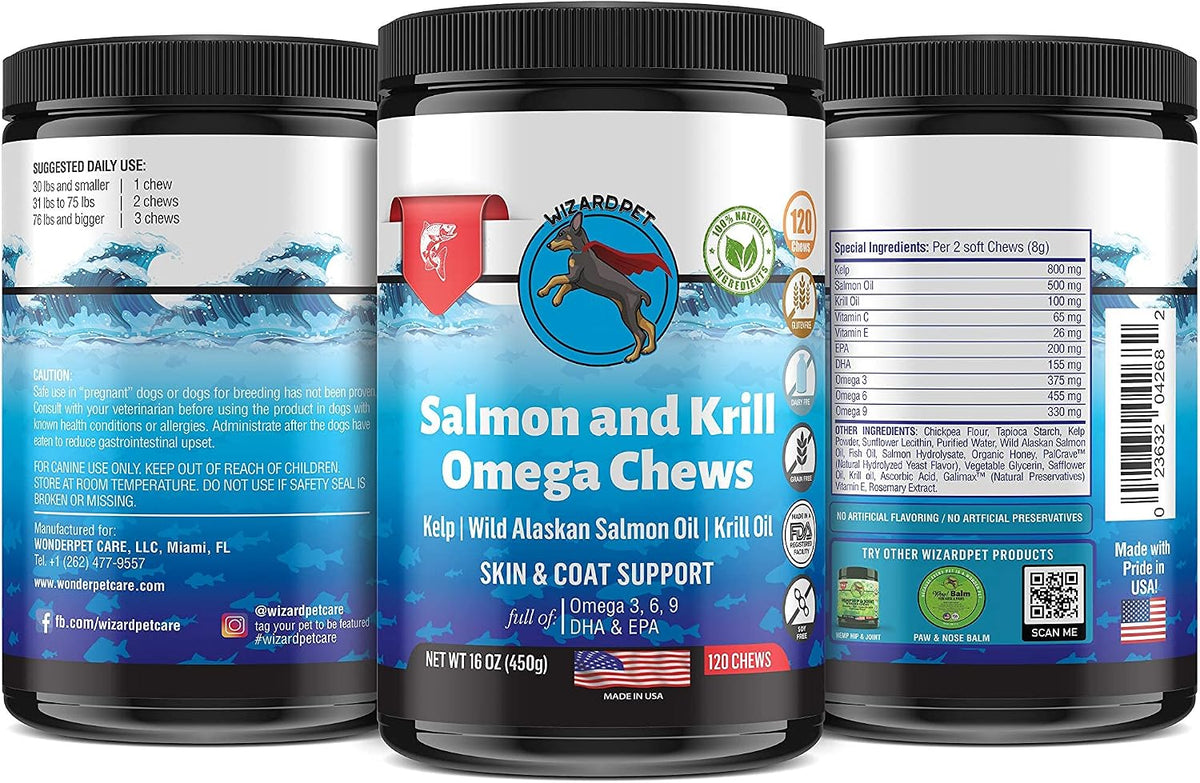 Wild Alaskan Salmon Krill Oil Chews for Dogs - 120 Soft Chews - görsel 8