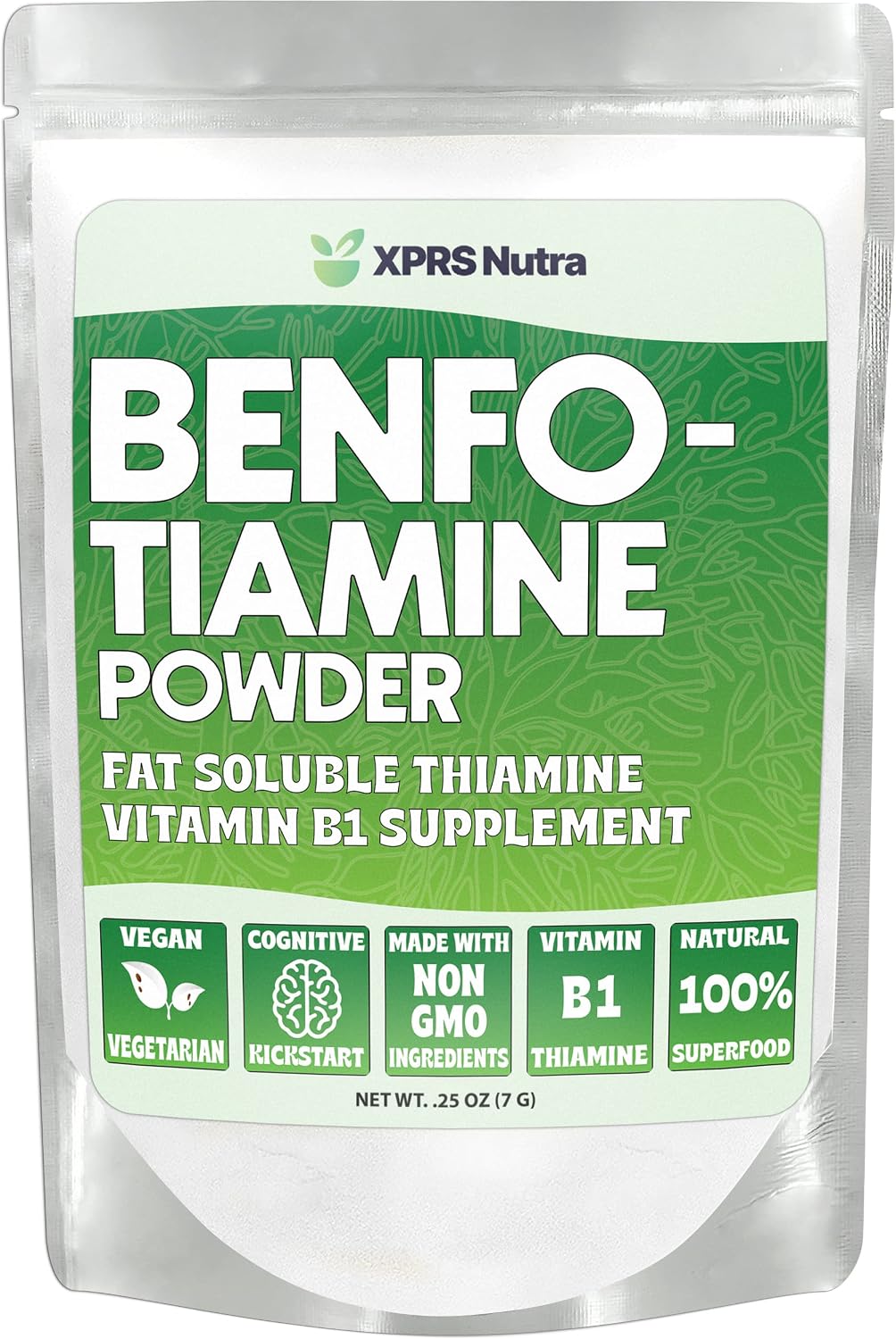 XPRS Nutra Benfotiamine Powder (Thiamine) - Fat-Soluble Vitamin B1 Supplement, 7 g - görsel 1