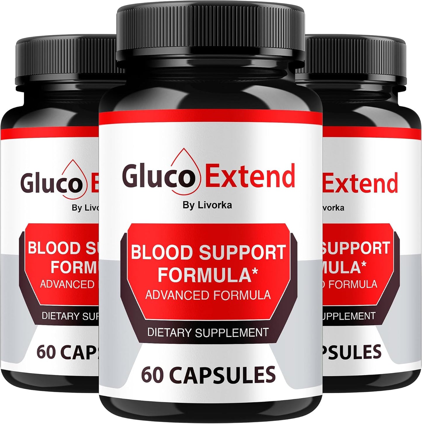 (3 Pack) Gluco Extend - Gluco Extend Capsules for Healthy Glucose Levels, All-Natural Ingredients, Maximum Strength Formula, 180 Capsules for 3 Months - görsel 1