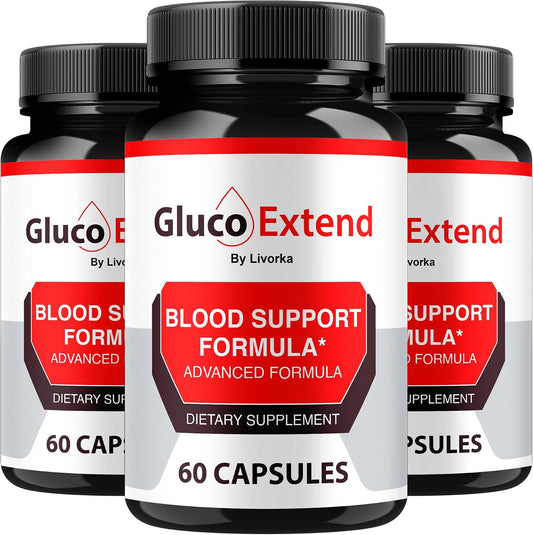 (3 Pack) Gluco Extend - Gluco Extend Capsules for Healthy Glucose Levels, All-Natural Ingredients, Maximum Strength Formula, 180 Capsules for 3 Months