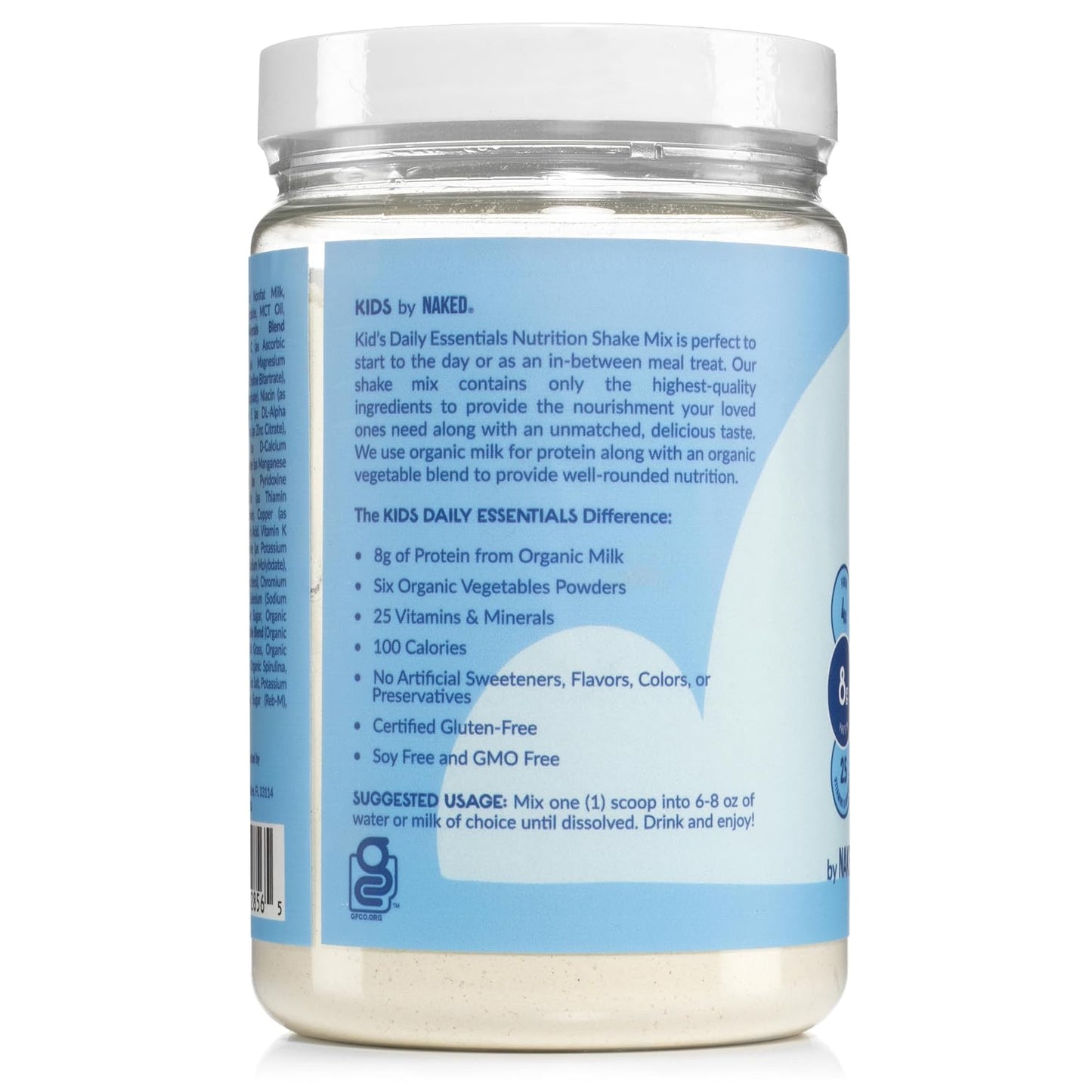 Naked Vanilla Kids Daily Essentials, Kids Protein Shake Made with Organic Milk, 6 Organic Vegetables, 25 Vitamins and Minerals, No Artificial Sweeteners, Flavours, Colours or Preservatives - görsel 4