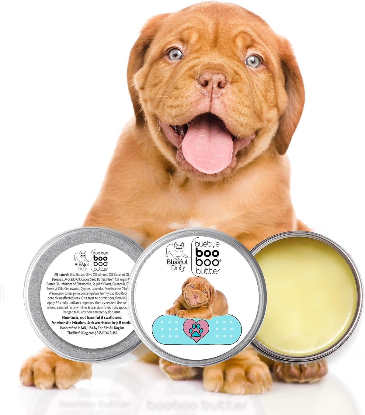 The Blissful Dog 2 oz TIN Dogue De Bordeaux Booboo Butter - görsel 2