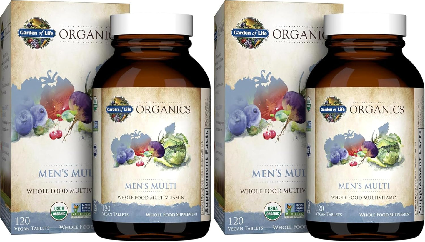 Garden of Life Organics Men’s Multivitamin with Prostate Support, B12 & Vitamins – Vegan Daily Whole Food Multivitamin, Non-GMO, Certified Organic, 60 Tablets - görsel 10