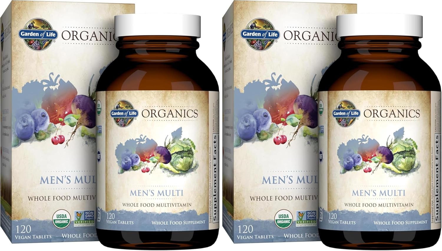 Garden of Life Organics Men’s Multivitamin with Prostate Support, B12 & Vitamins – Vegan Daily Whole Food Multivitamin, Non-GMO, Certified Organic, 60 Tablets - görsel 10