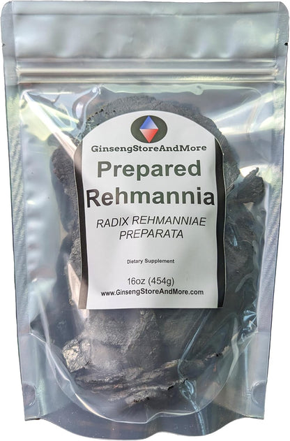 1lb Rehmannia (Prepared) | Shu Di Huang Radix Rehmannia glutinosa preperata | Traditionally Prepared, Premium Grade Large, Preservative Free | Uses for Yin Jing, Energy, Health for Men & Women