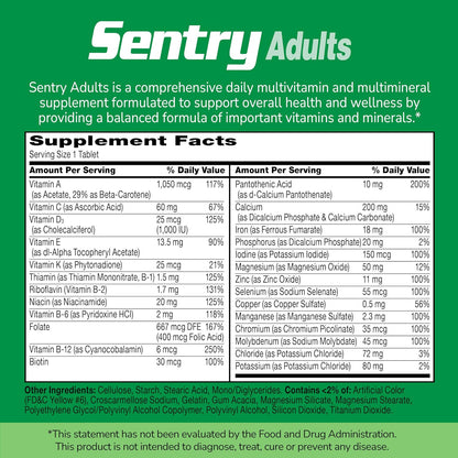 Sentry Adult Multivitamin & Multimineral Supplement, 300 Tablets