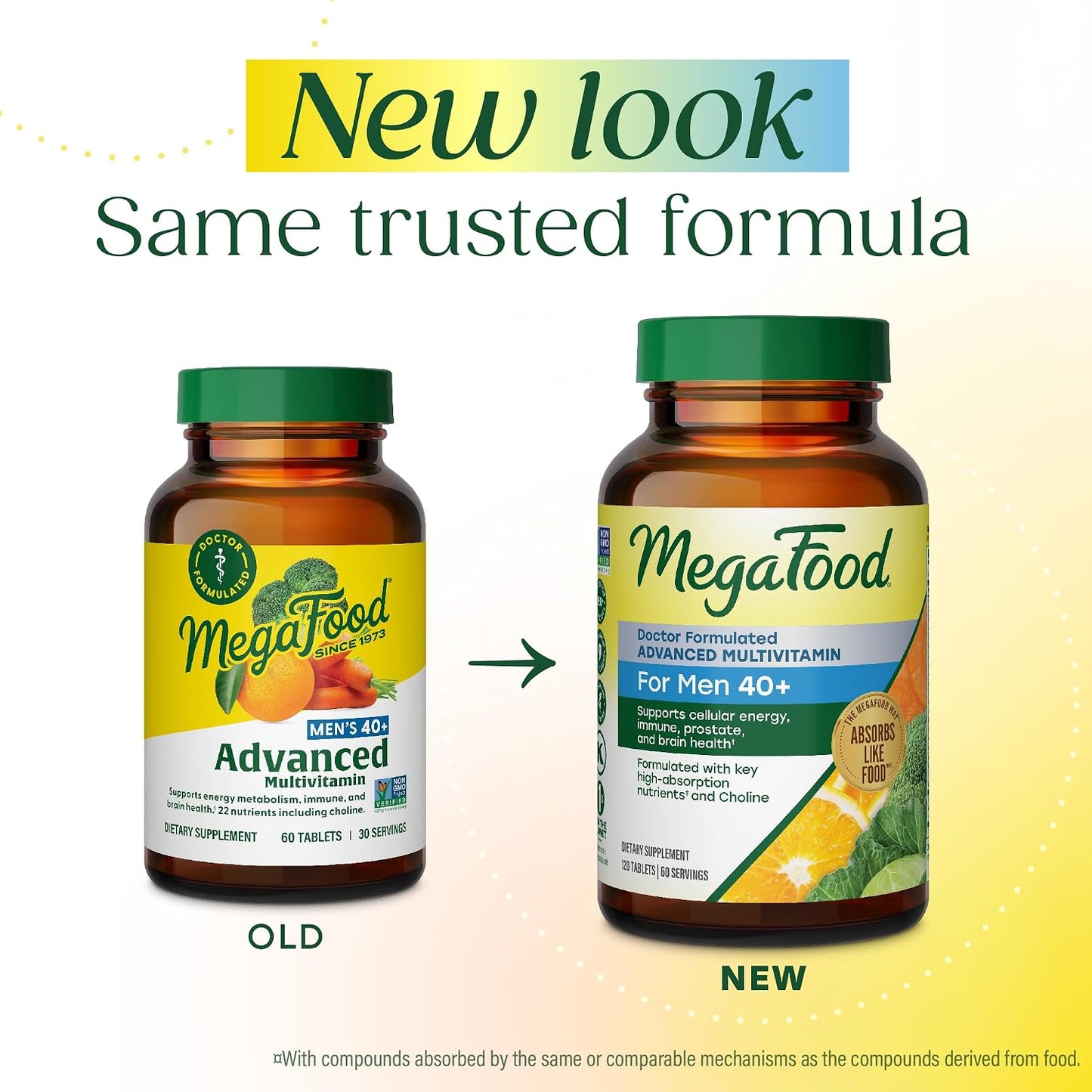 MegaFood Men's 40+ Advanced Multivitamin – 120 Tablets (60 Servings) - görsel 2