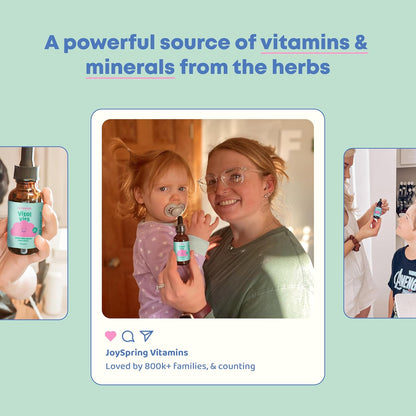 JoySpring Vital Vits - Children's Liquid Multivitamin - Natural Flavour - 30 ml (30 Servings)
