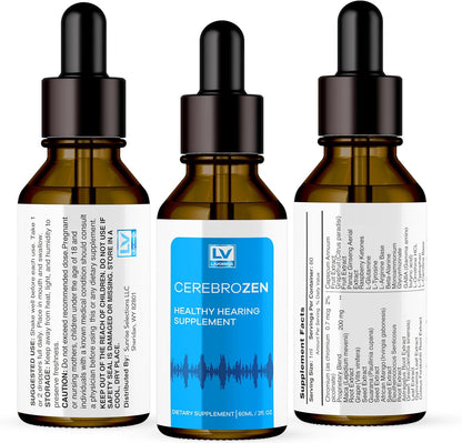 Cerebrozen Ear Drops – Cerebrozen, Cerebrozen 24, Cerebrozen 360 Hearing Support, Cerebrozen Drops, Cerebrozen Liquid, Cerebrozen Drops for Ears (Pack of 1, 60 ml)