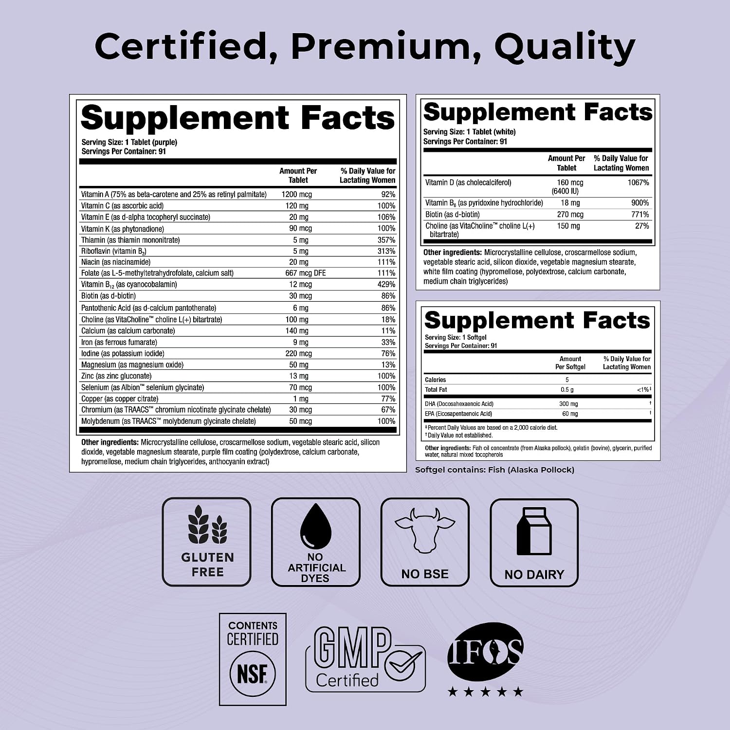 Theralogix TheraNatal Lactation Complete Postnatal Vitamin Supplement (13-Week Supply) - görsel 3