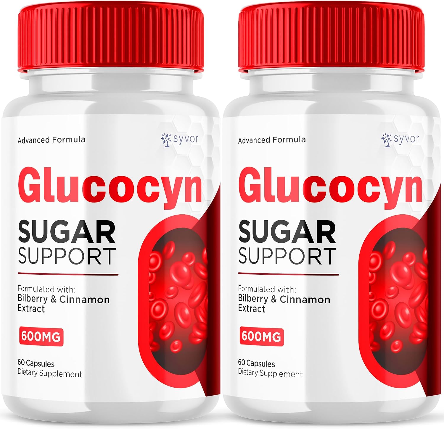 Glucocyn Capsules (2 Pack) - Official Glycogen Supplement with All Natural Ingredients - Max Strength Premium Vitamins for Women and Men (120 Capsules) - görsel 1