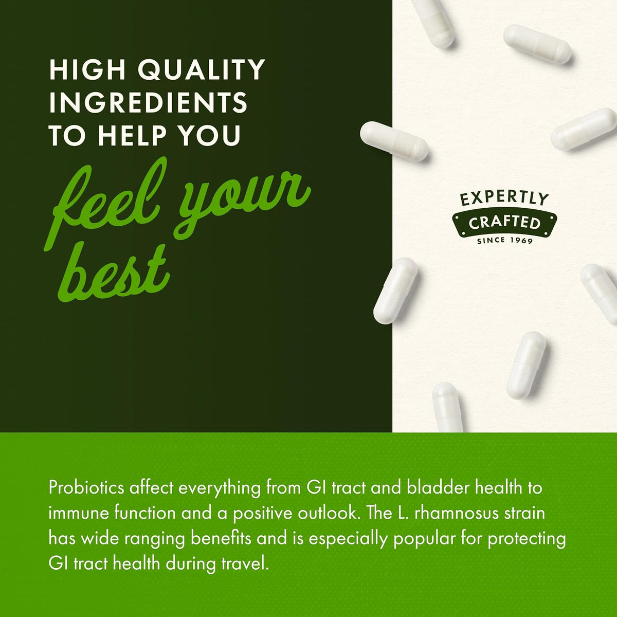 Swanson Lactobacillus Rhamnosus with FOS - 5 Billion CFU - Digestive Support with Fructooligosaccharides - Vegan - 60 Vegan Capsules - görsel 5