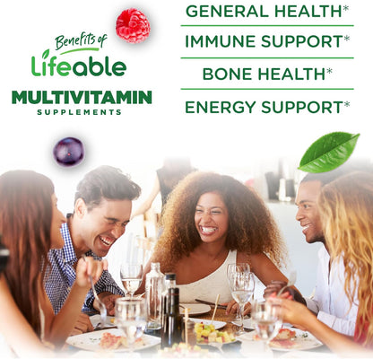 Lifeable Sugar Free Women's Multivitamin Gummy - with Iron and 18 Essential Vitamins - 90 Gummies