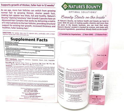 Nature's Bounty Hair Growth Supplement, 90 Capsules