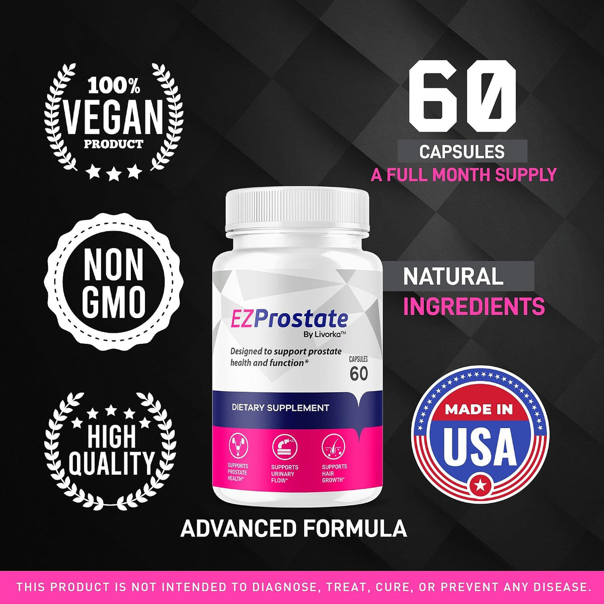 EZ Prostate Supplement (3 Pack) - 180 Capsules - görsel 4