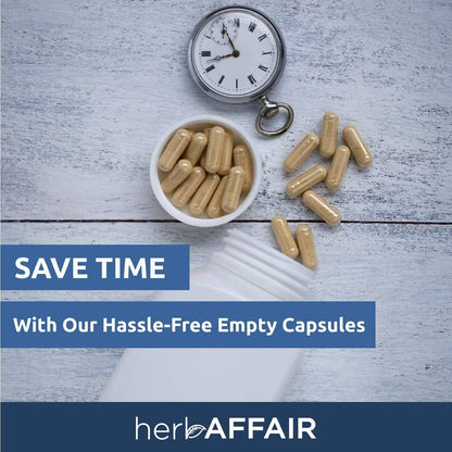Herb Affair Transparent Empty Gelatin Capsules Size 000 - 1000 Capsules