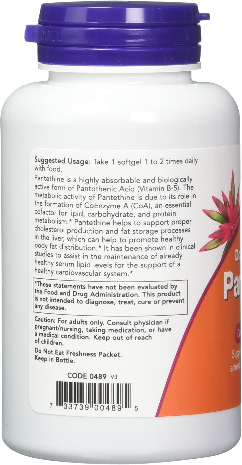 NOW Foods Pantethine, 600 mg 60 Softgels (Pack of 2) - görsel 2