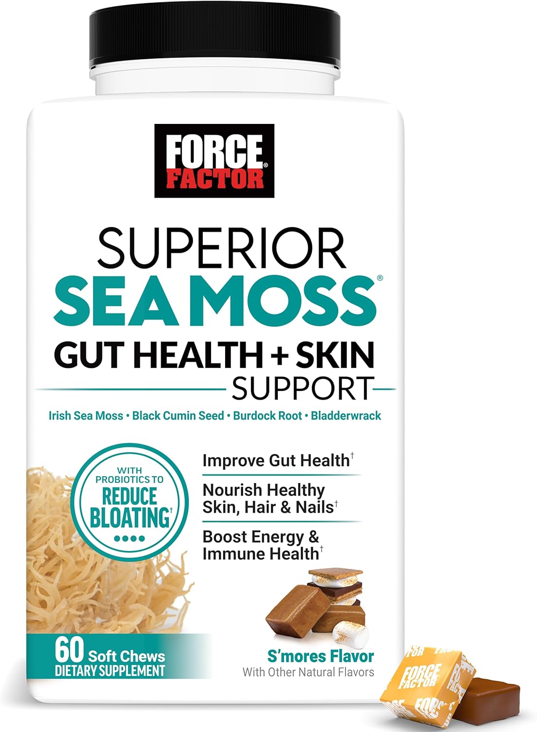 Force Factor Sea Moss Soft Chews – Irish Sea Moss Supplement, Immunity & Digestive Support, Non-GMO, Gluten-Free, 30 Chews - görsel 6