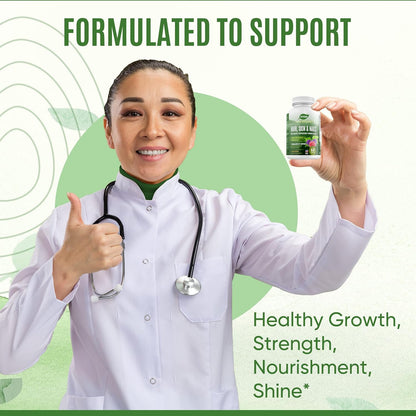 YEVANI 100% Pure Hair, Skin and Nails Vitamins with Biotin Super Blend Formula
