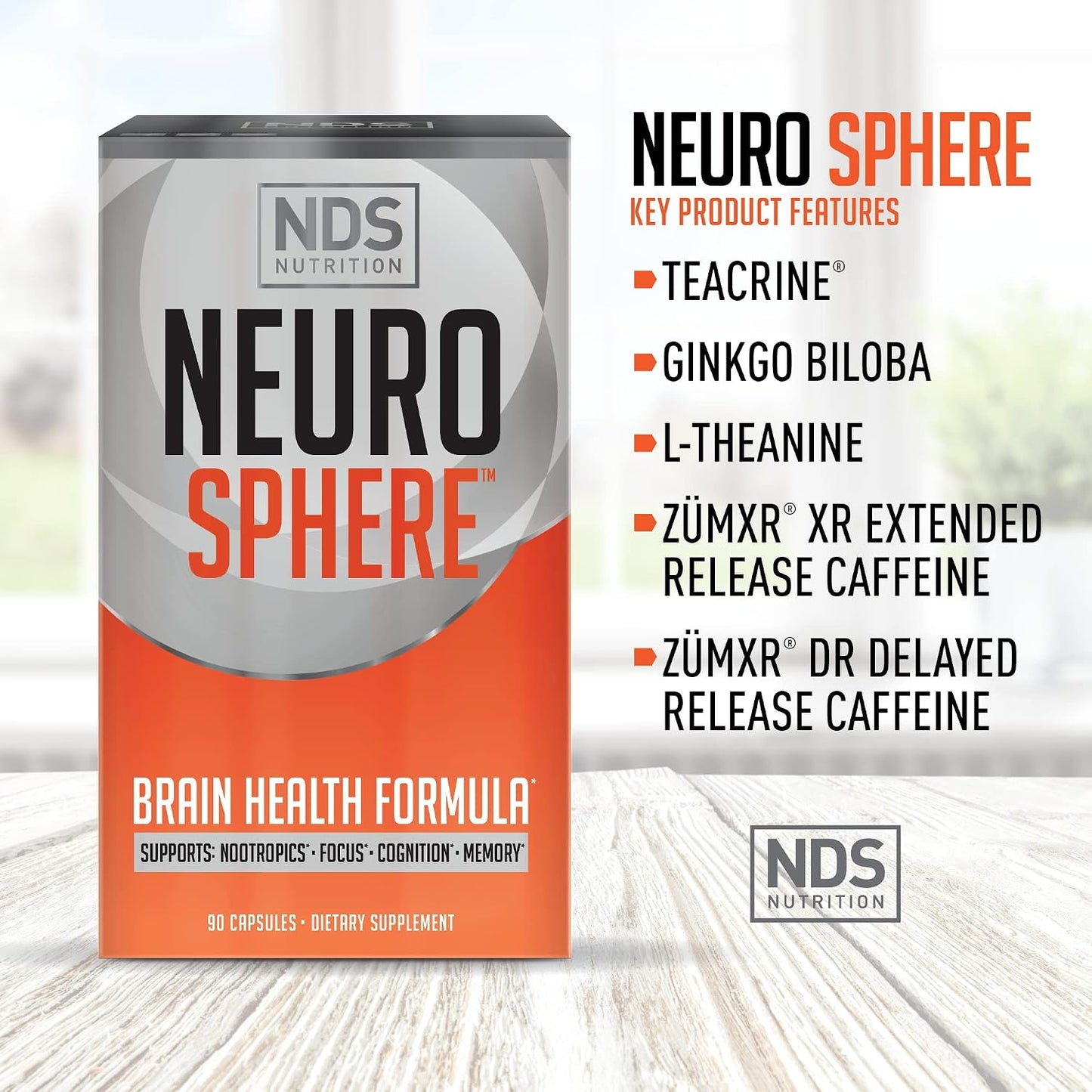 FitLife Brands Nutrition Neuro Sphere - Brain Health Formula - Nootropic, Focus and Energy Support - 90 Capsules - görsel 6