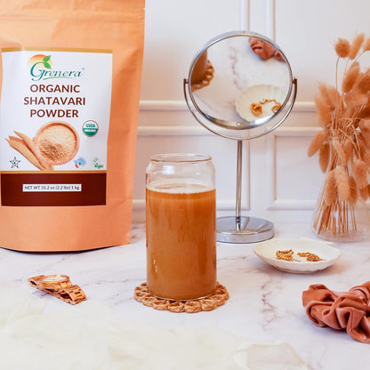 Grenera Organic Shatavari Root Powder | Single Ingredient, Non-GMO & Gluten-free | Asparagus racemosus | 1 kg