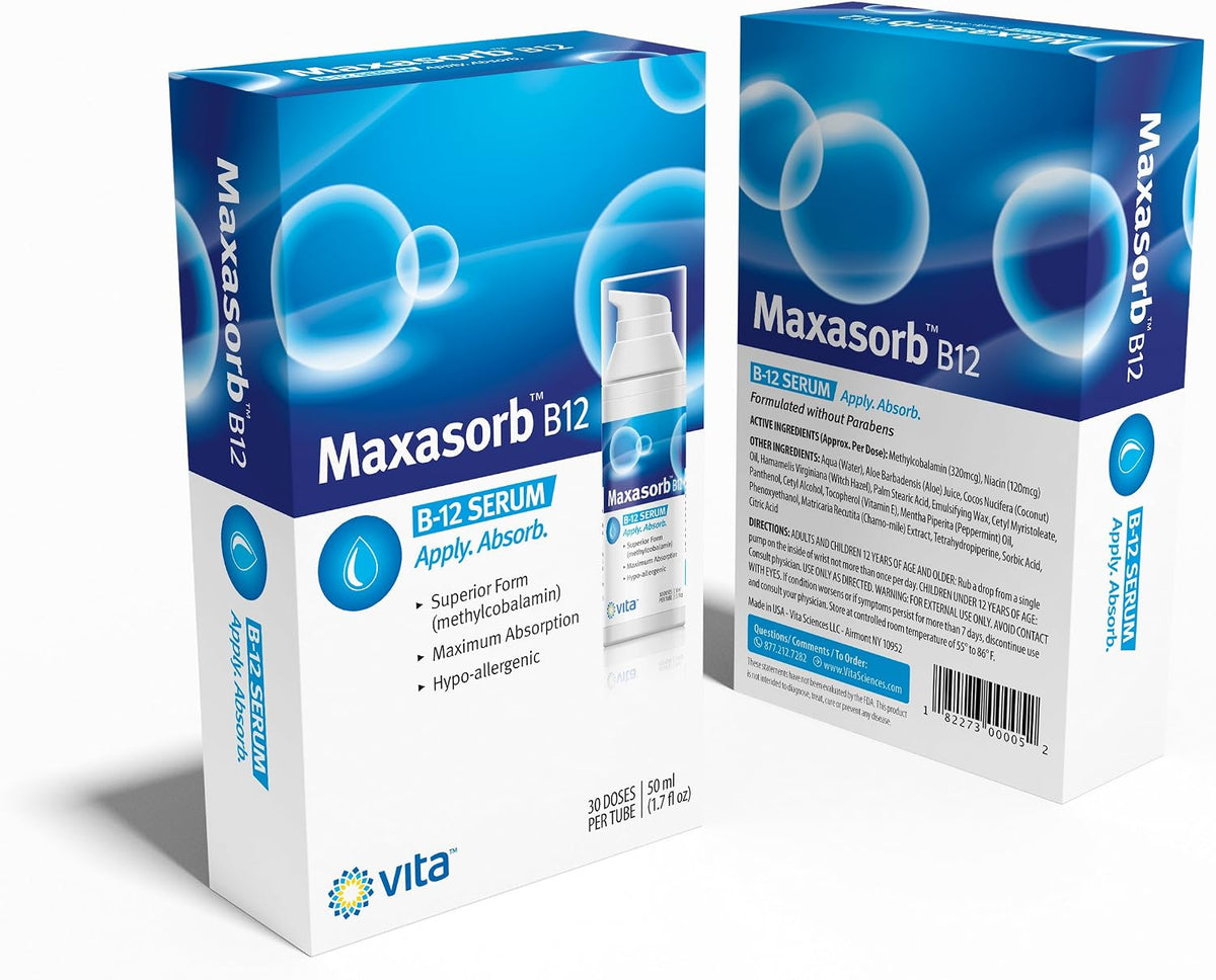 Vita Sciences Maxasorb Vitamin B12 Cream – Methylcobalamin 1000mcg Topical - görsel 6
