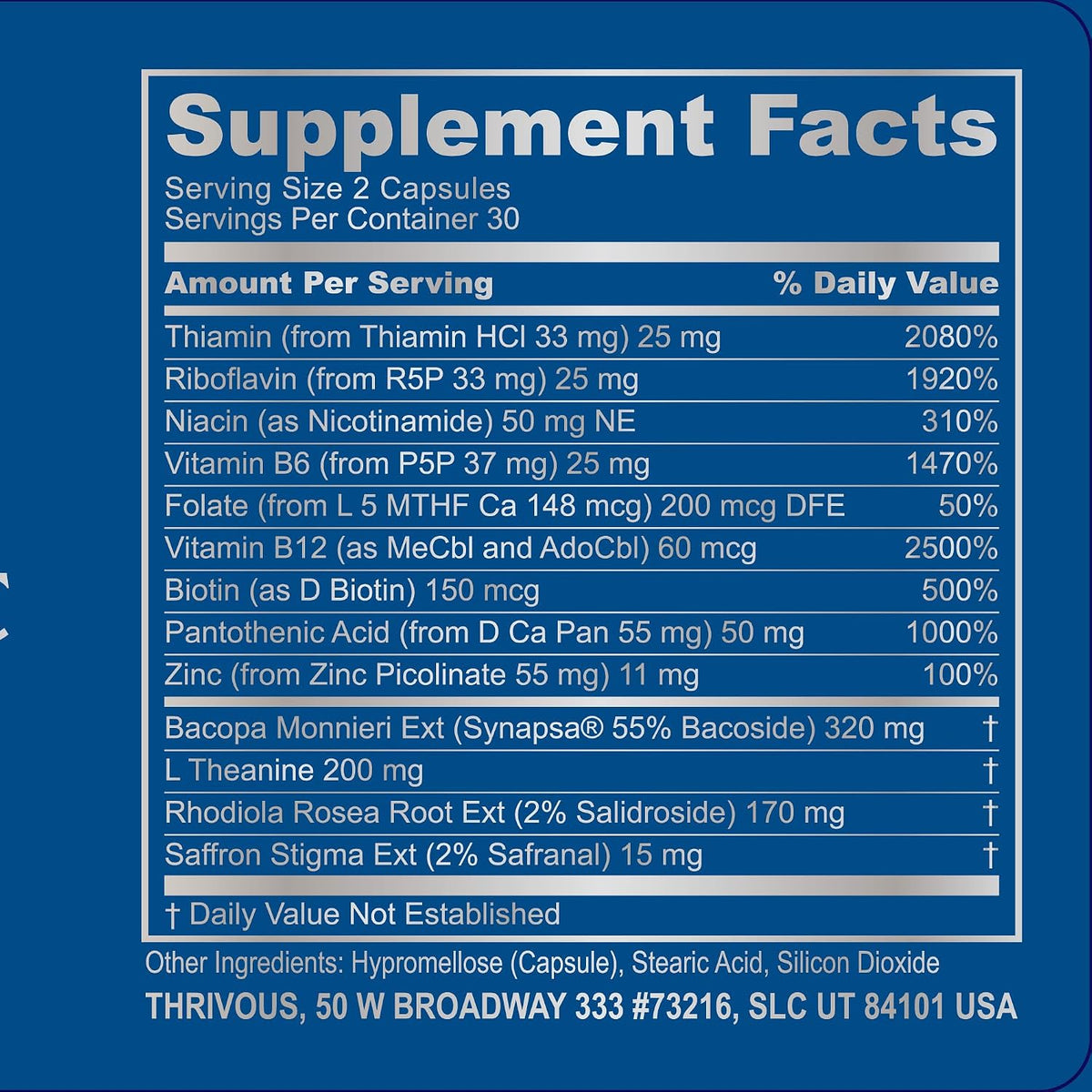 Thrivous Clarity Daily Nootropic – Cognitive Support & Mood Formula - görsel 4