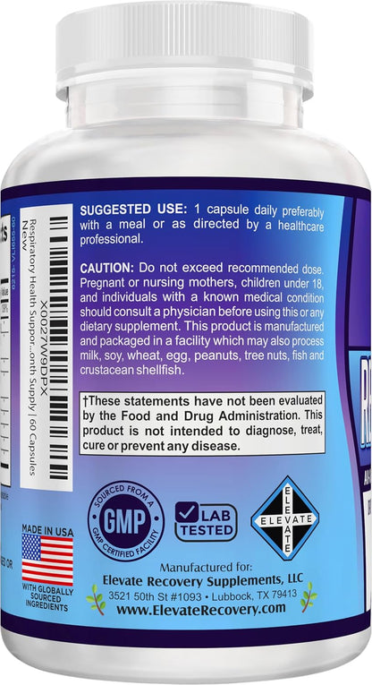 Respiratory-Max Lung & Respiratory Support Supplement – 10-in-1 Formula (60 Capsules)