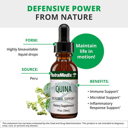 NutraMedix Quina Herbal Extract - Immune Support Liquid Drops - 30 ml