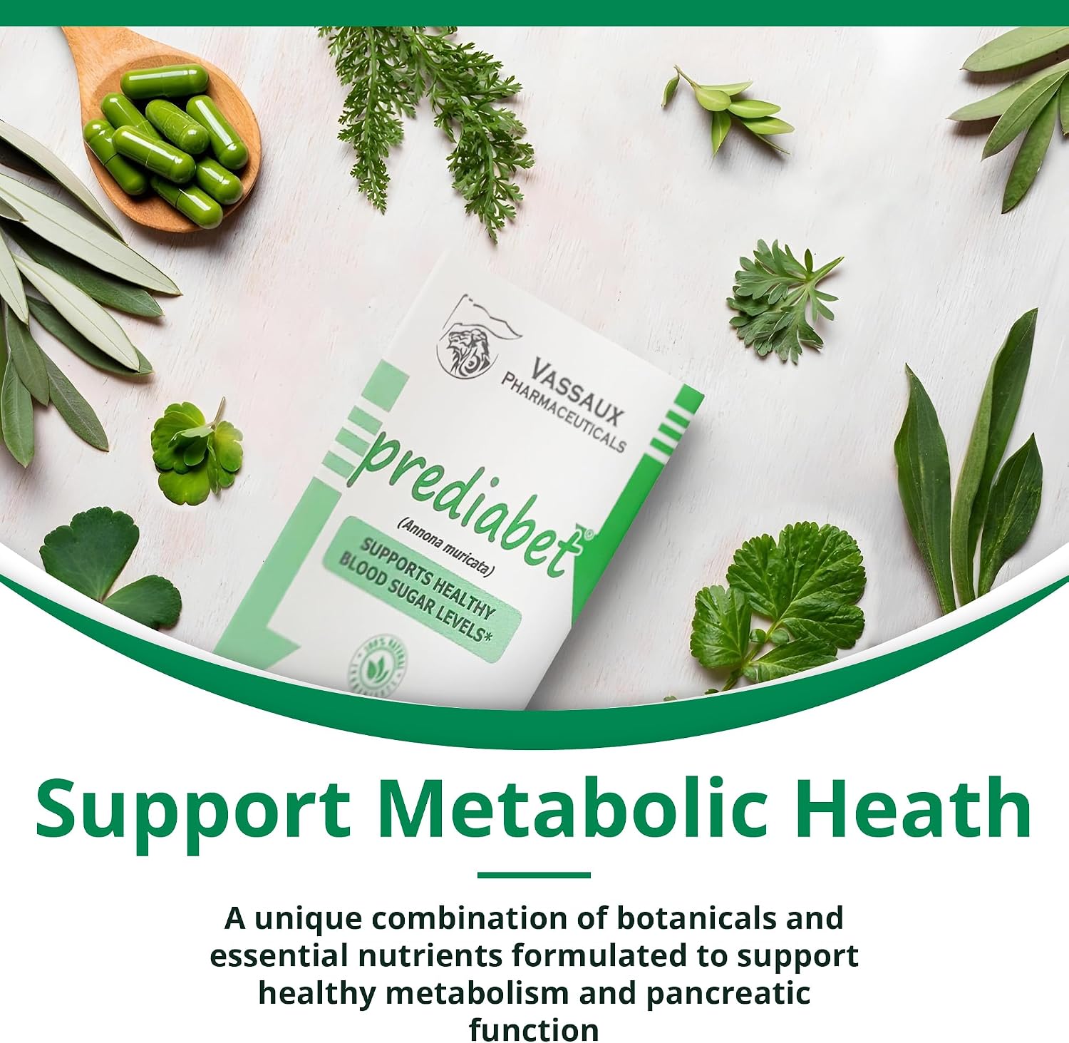 Prediabet - 100% Pure Annona Muricata Leaf (Soursop) Capsules – Herbal Supplement for Immune Function, Metabolic Wellness & Vitality – Antioxidant Benefits – 60 Capsules - görsel 4