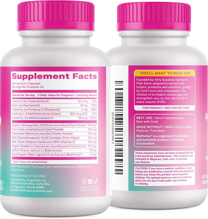 Pink Stork Postnatal Mood Support – 30-Day Supply