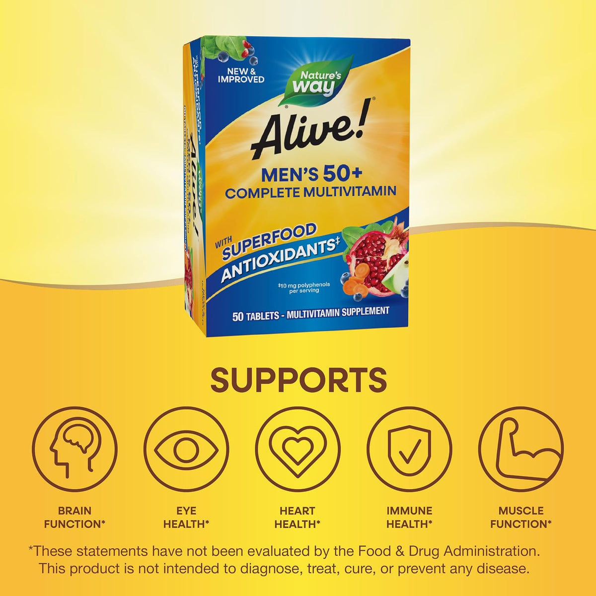 Nature's Way Alive! Men's 50+ Multivitamin Complete Tablets - görsel 4