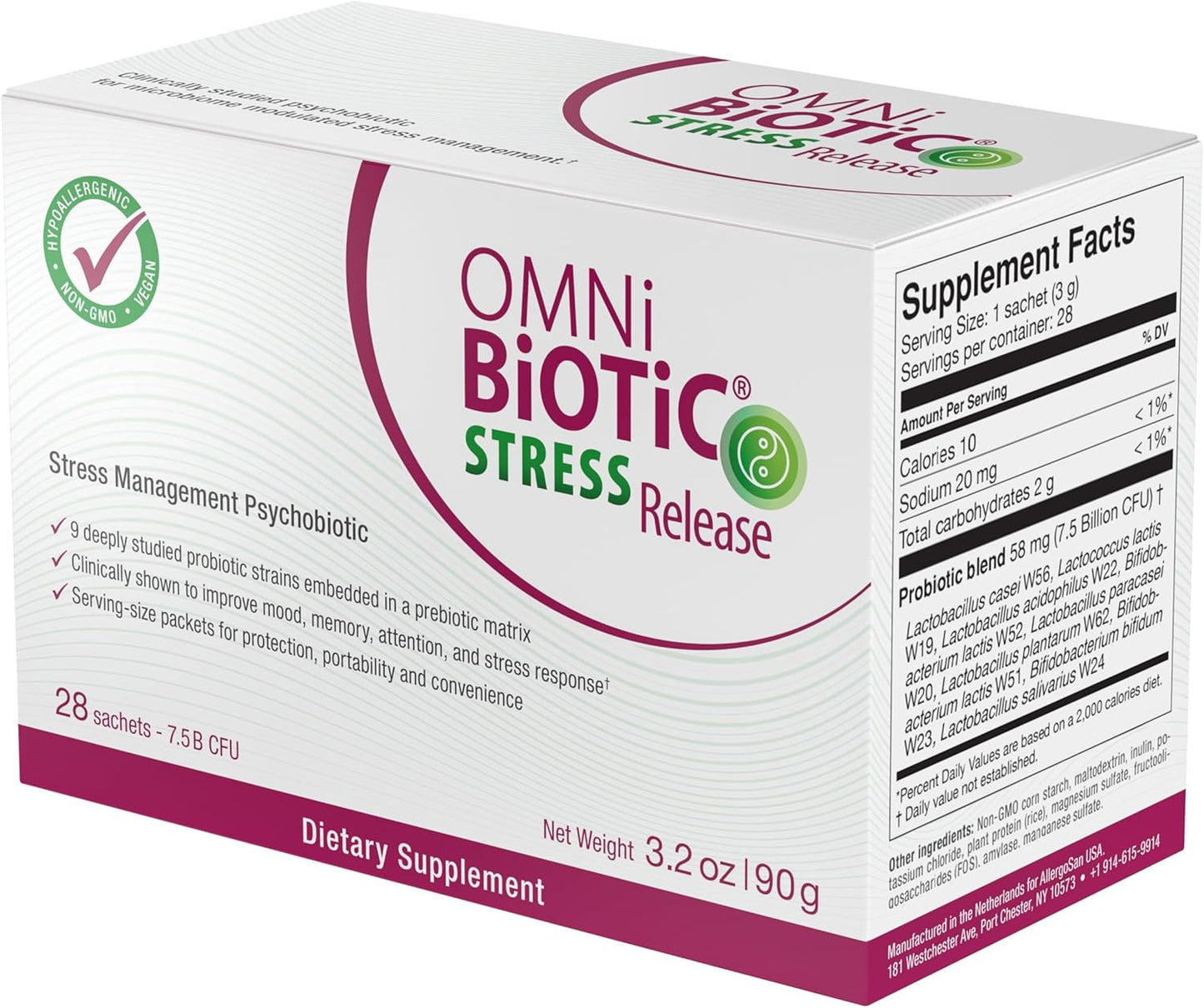 OMNi BiOTiC Stress Release - Clinically Tested Psychobiotic for Stress Management & Gut-Brain Axis Support - 28 Daily Sachets (Vegan, Non-GMO) - görsel 4