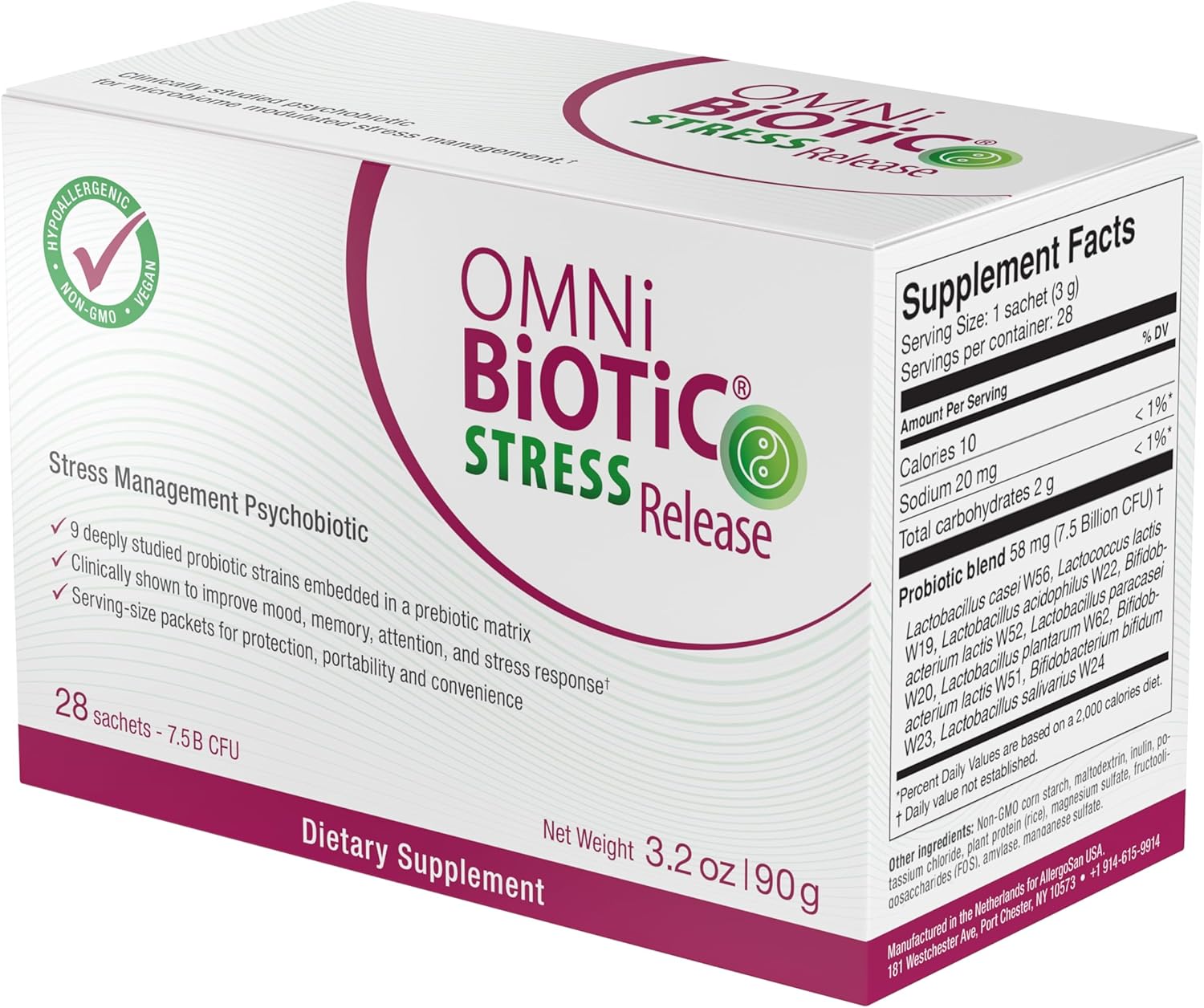 OMNi BiOTiC Stress Release - Clinically Tested Psychobiotic for Stress Management & Gut-Brain Axis Support - 28 Daily Sachets (Vegan, Non-GMO) - görsel 4
