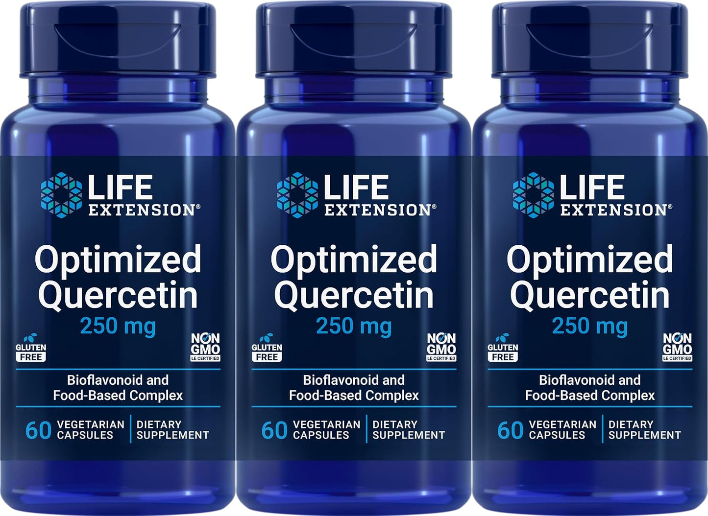 Life Extension Optimised Quercetin Capsules, 180 Vegetarian Capsules (3-Pack) - görsel 1