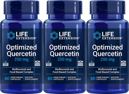 Life Extension Optimised Quercetin Capsules, 180 Vegetarian Capsules (3-Pack)