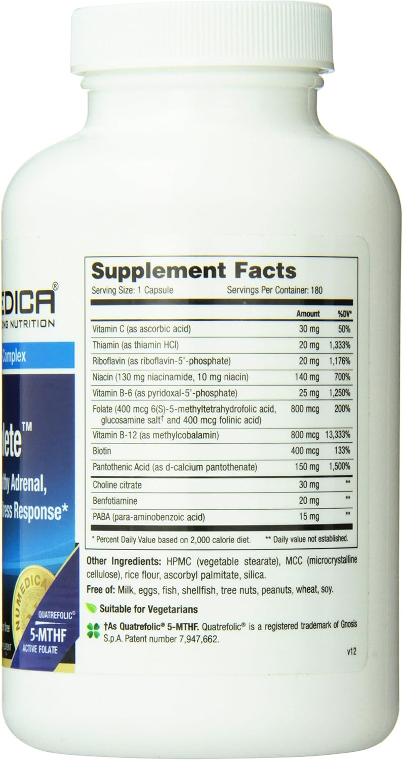 NuMedica B-Replete Food Supplement 180 Vegetable Capsules - görsel 2