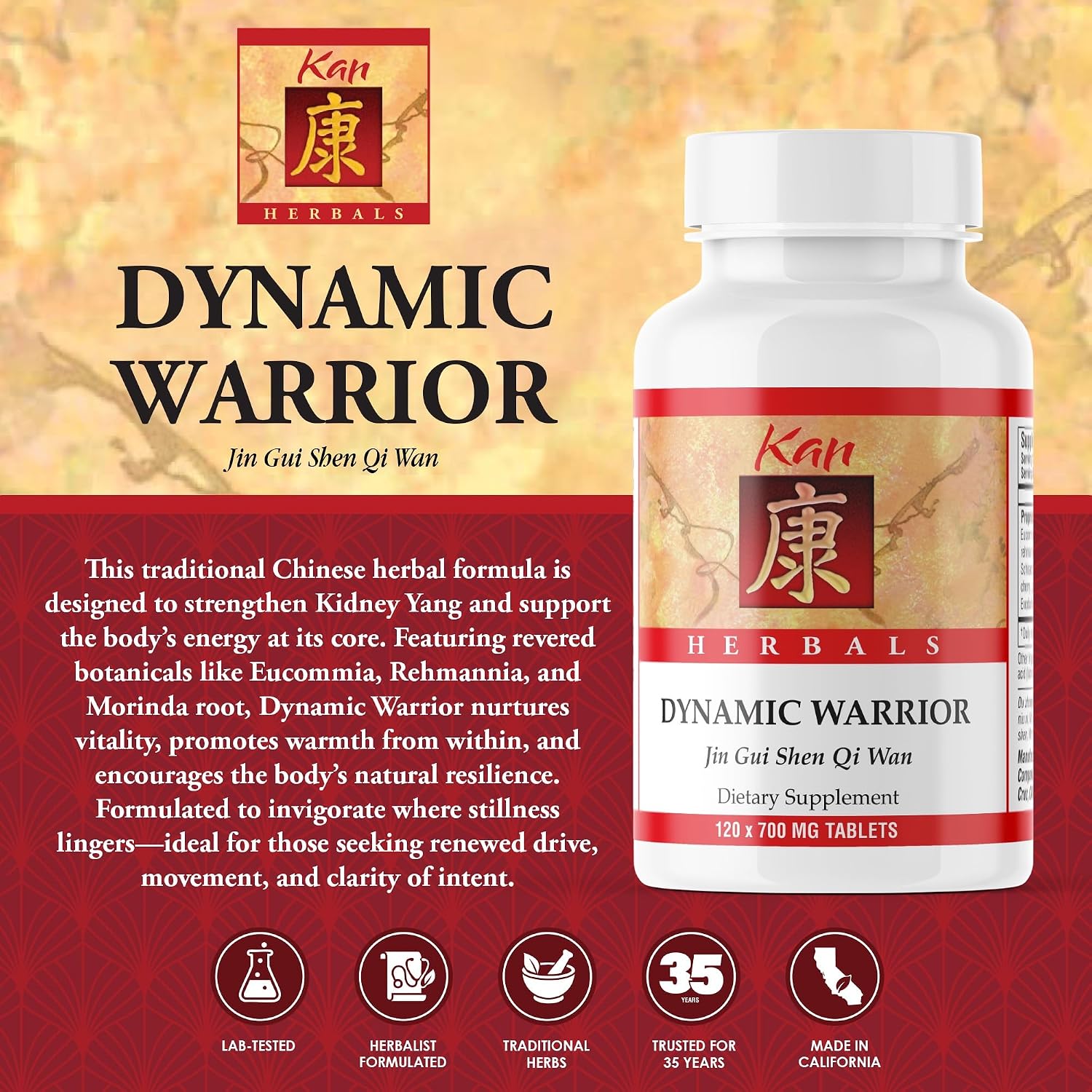 Kan Herbs Dynamic Warrior 120 Tablets - görsel 2