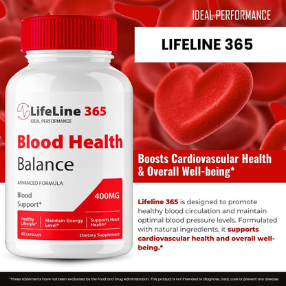 Lifeline 365 Capsules - Advanced Blood Support Formula Supplement (60 Capsules)