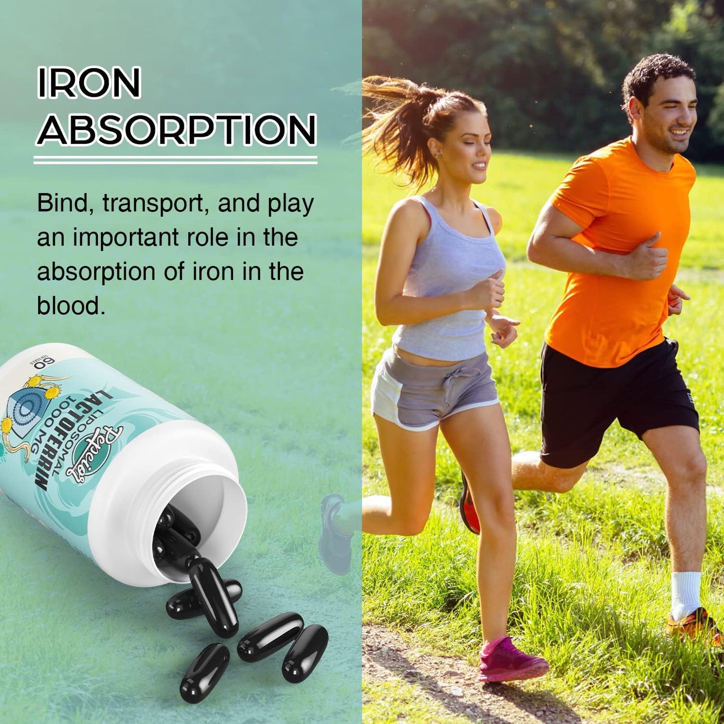 Pepeior Liposomal Lactoferrin 1000 mg – Enhanced Absorption for Iron Metabolism & Immune Support, 60 Softgels (3 Bottles) - görsel 4
