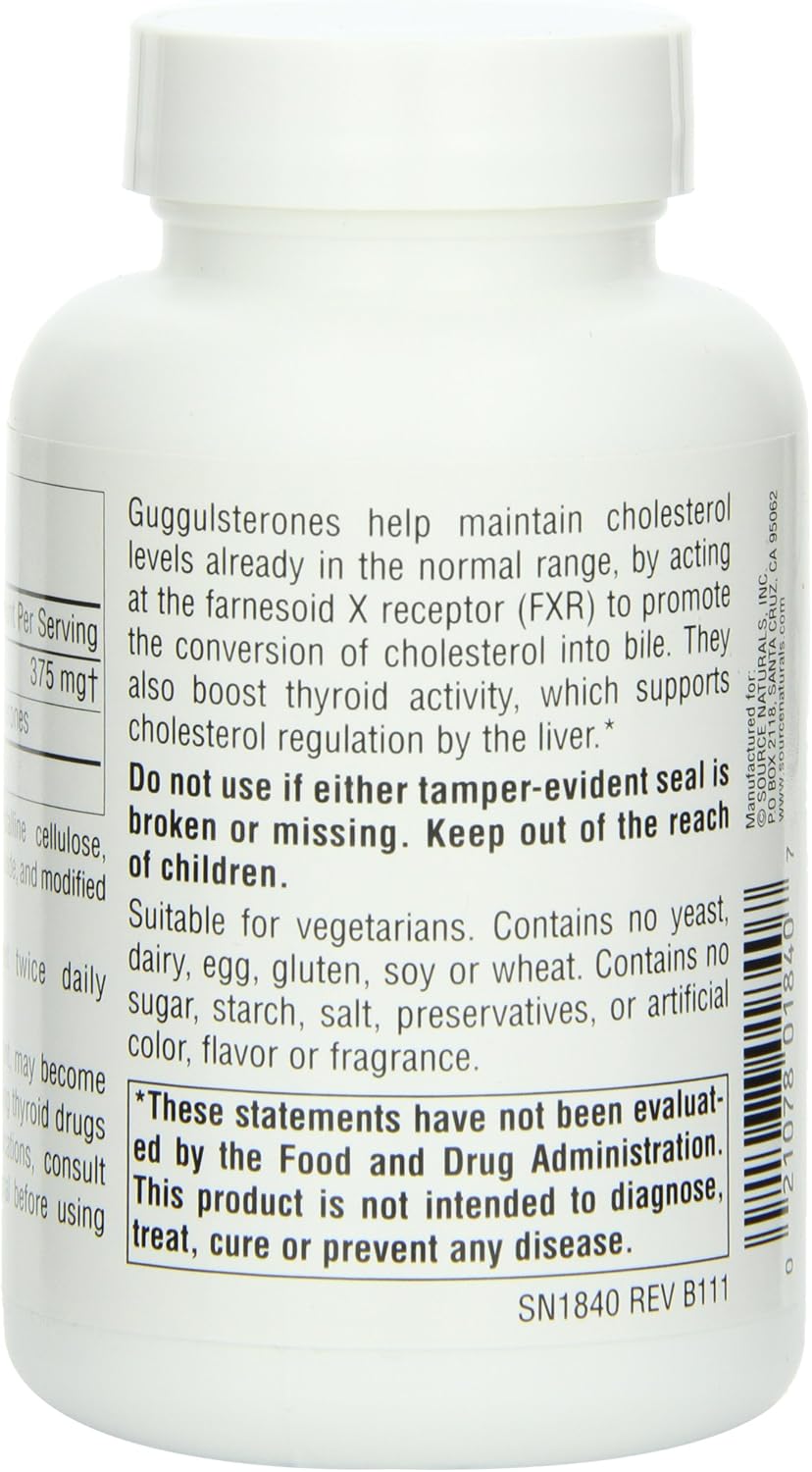 Source Naturals Guggulsterones – 37.5 mg, 120 Tablets - görsel 4