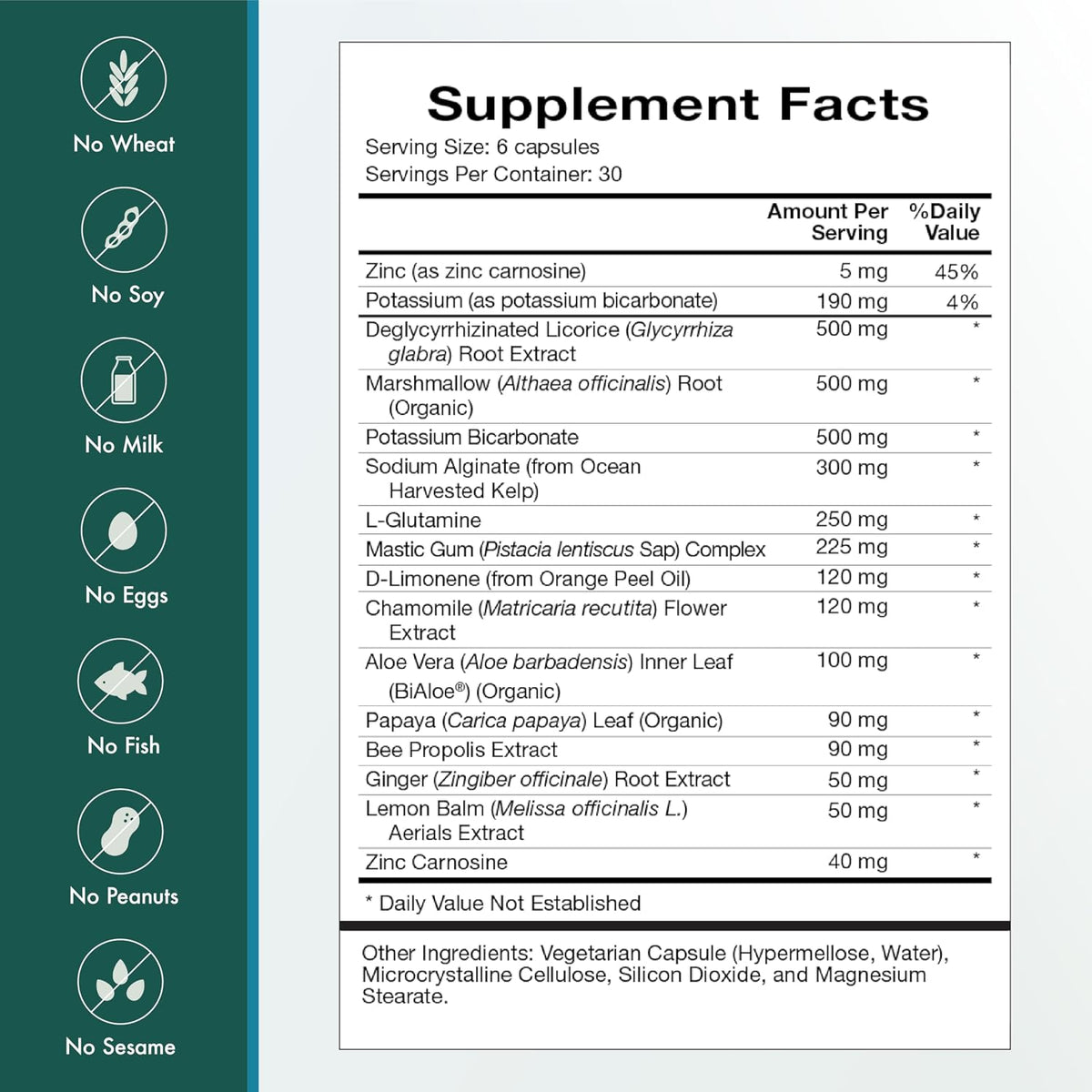 Natura Health Products Digest Mend - Gut Health Supplement with DGL, Aloe Vera, and Herbs (180 Capsules) - görsel 5