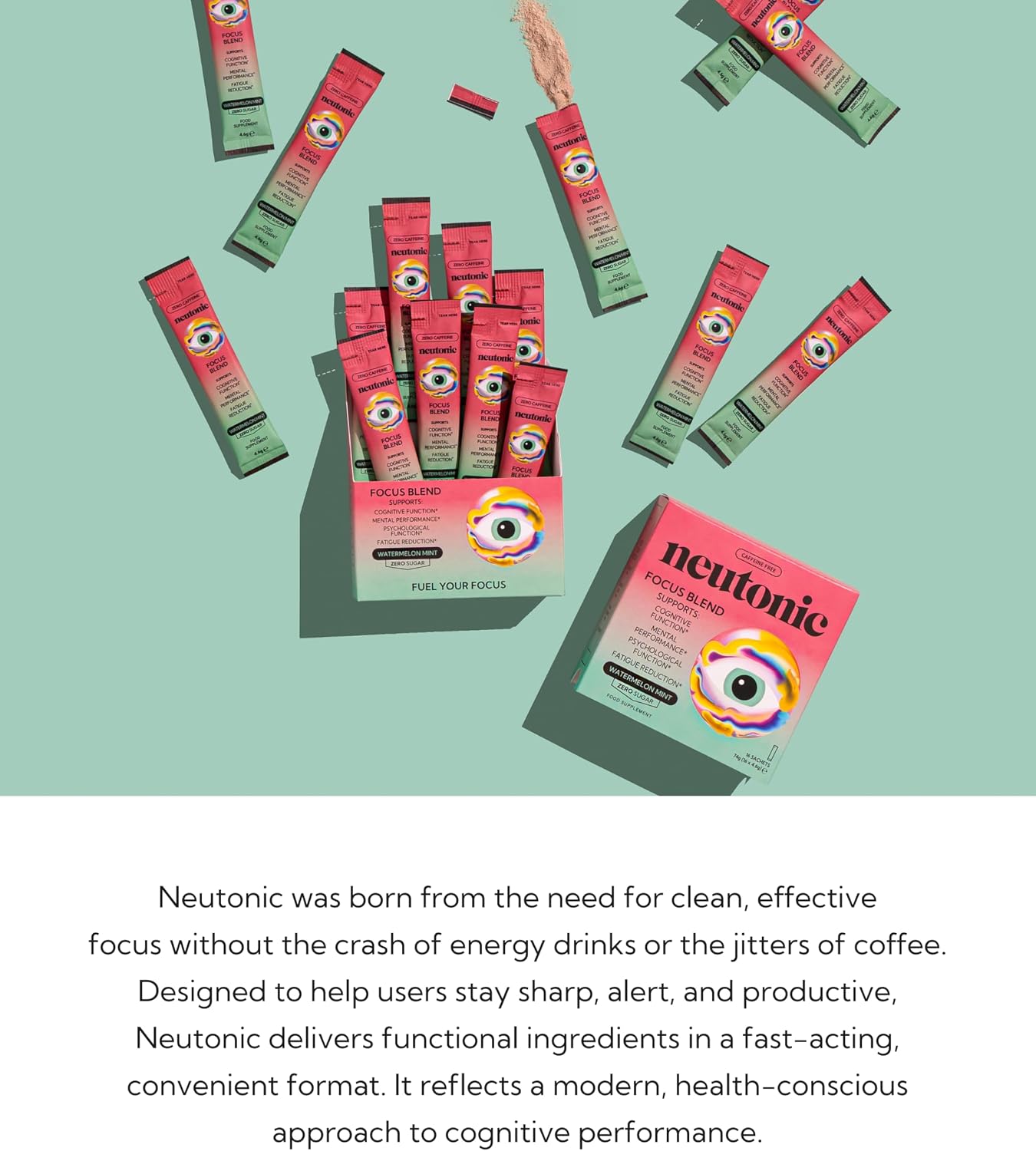 Neutonic Nootropic Focus Blend – Watermelon Mint (16 Sticks) - görsel 8
