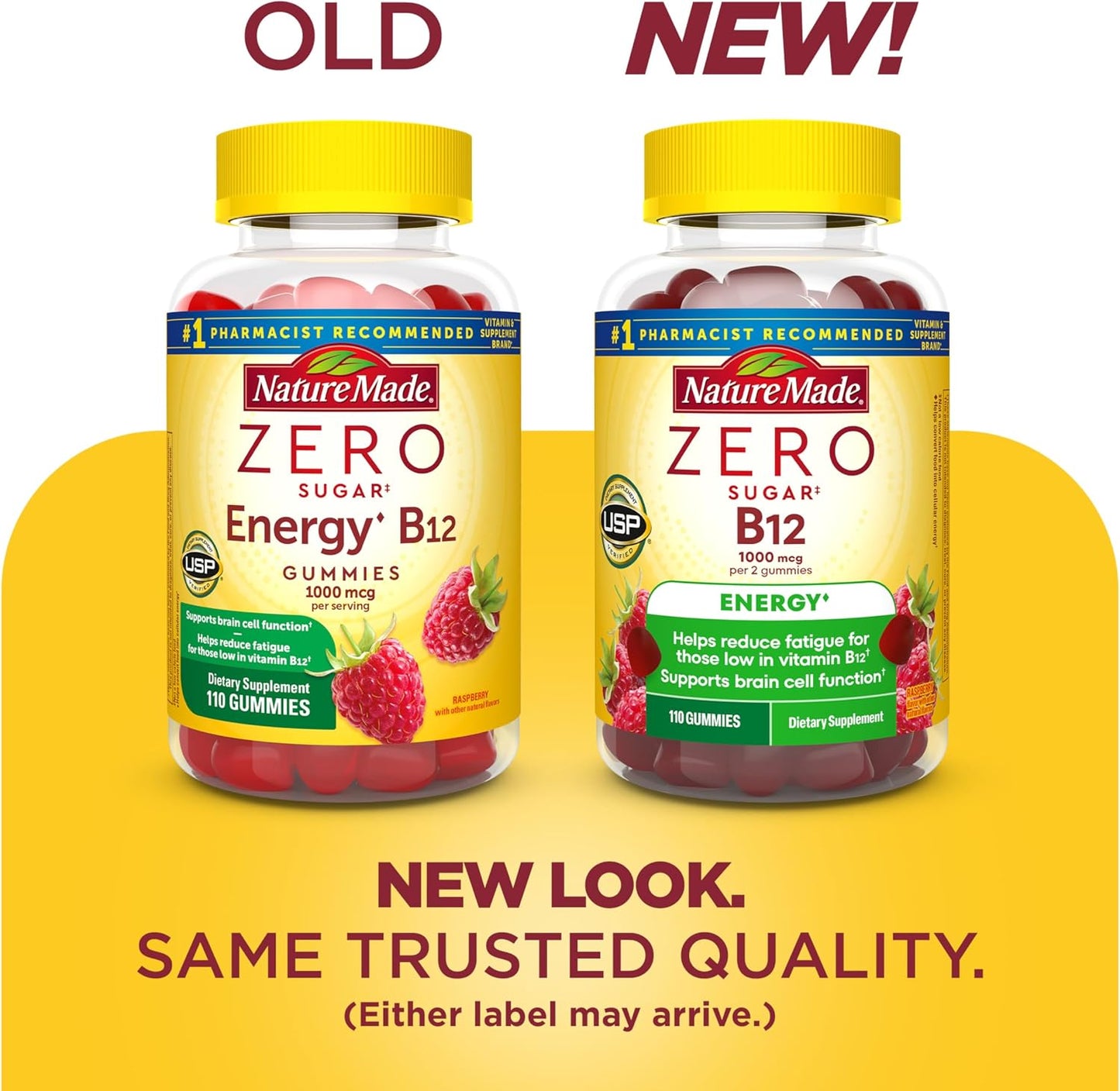 Nature Made Zero Sugar Vitamin B12 Gummies – 1000 mcg per Serving, 110 Gummies (55-Day Supply) - görsel 2