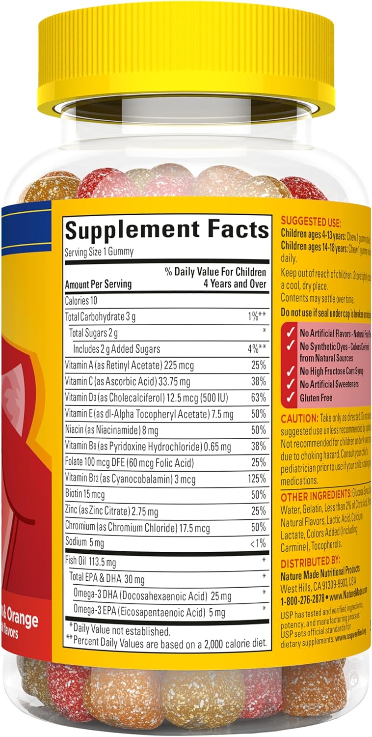Nature Made Kids First Multivitamin with Omega-3 - 70 Gummies - görsel 8