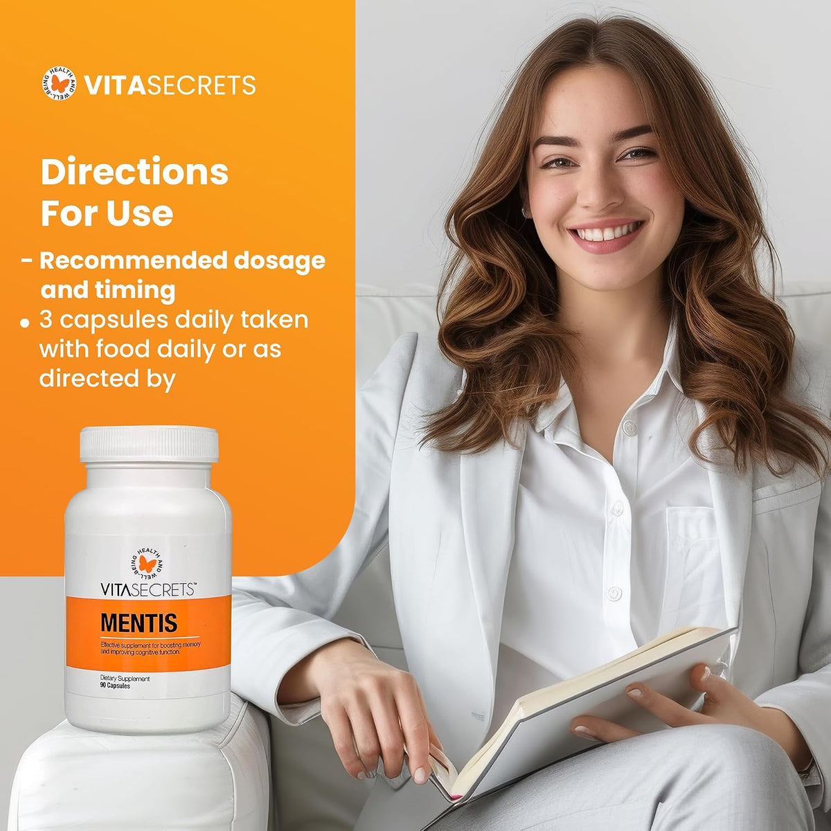 Vitasecrets Mentis Memory & Cognition Support Supplement - 90 Capsules - görsel 6