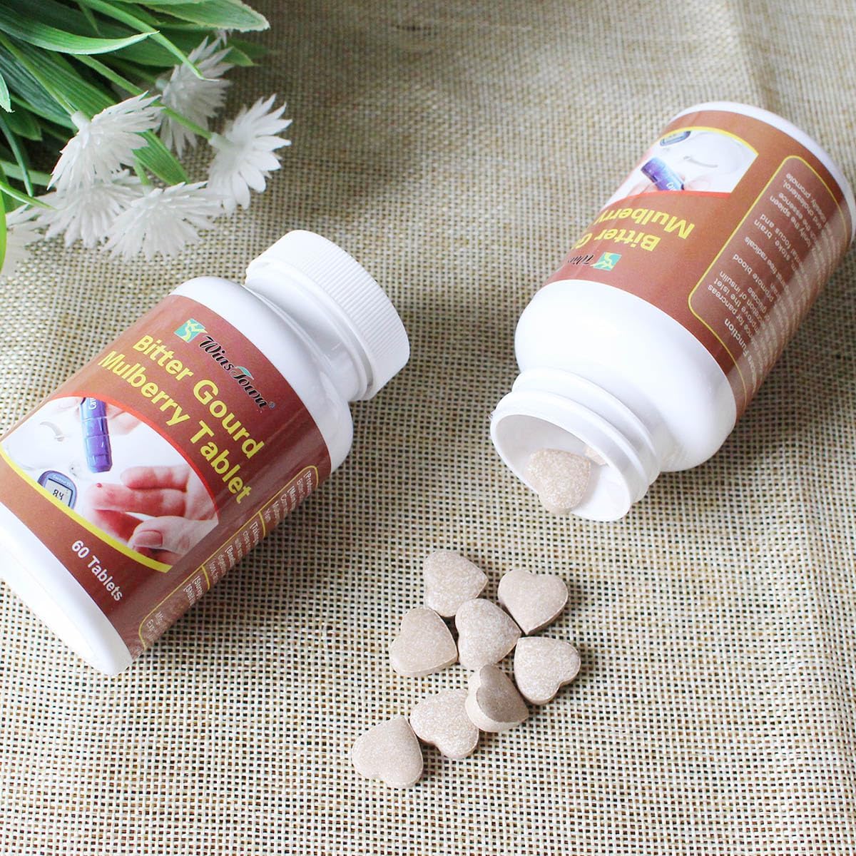 Wins Town Bitter Gourd Mulberry Tablet for Cardiovascular Health Support, Natural Food Supplement, 60 Tablets - görsel 4